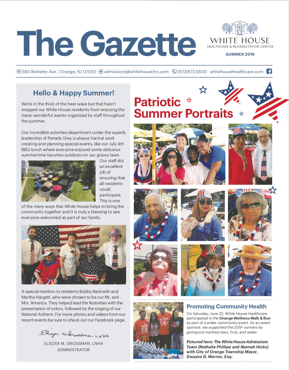 SUMMER 2019 NEWSLETTER