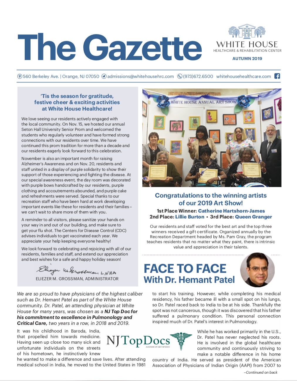 AUTUMN 2019 NEWSLETTER