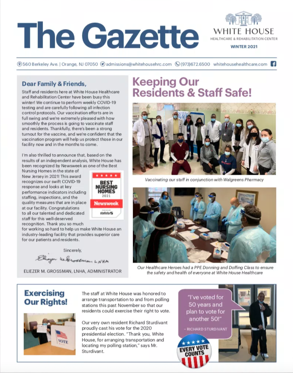 WINTER 2021 NEWSLETTER