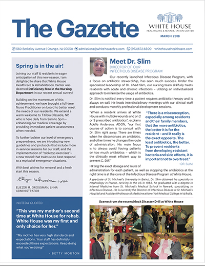 MARCH 2018 NEWSLETTER